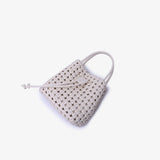 Perrie Woven Bucket Mini Square, Off White