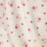 Romantic Rose Ditsy Floral Print Pajama Shorts, Heather Cloud