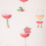 Let's Get Toasty Holiday Wine Print Tank Top, Ivory