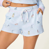 Bark Park Fetch & Frolic Sleep Shorts, Blue Ice