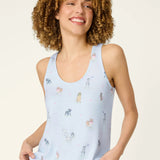 Bark Park Fetch & Frolic Tank Top, Blue Ice