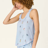 Bark Park Fetch & Frolic Tank Top, Blue Ice