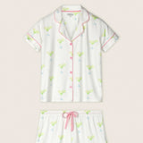 Margarita Mama Spicy Sips 3-Piece Short PJ Set, Ivory