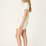 Margarita Mama Spicy Sips 3-Piece Short PJ Set, Ivory