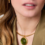 Rainbow Statement Necklace, Iridescent Clear Crystal
