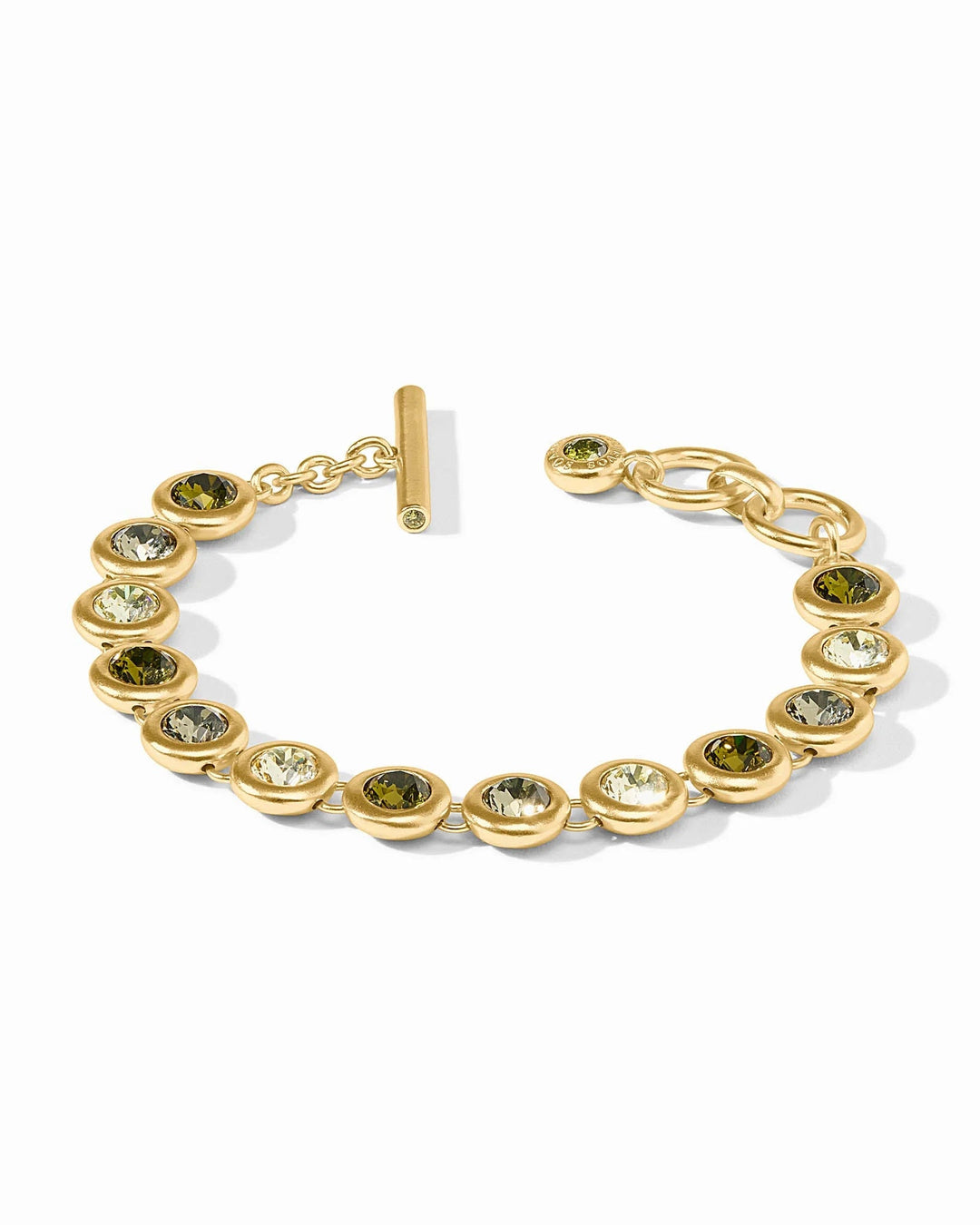 Rainbow Tennis Bracelet, Shades of Green