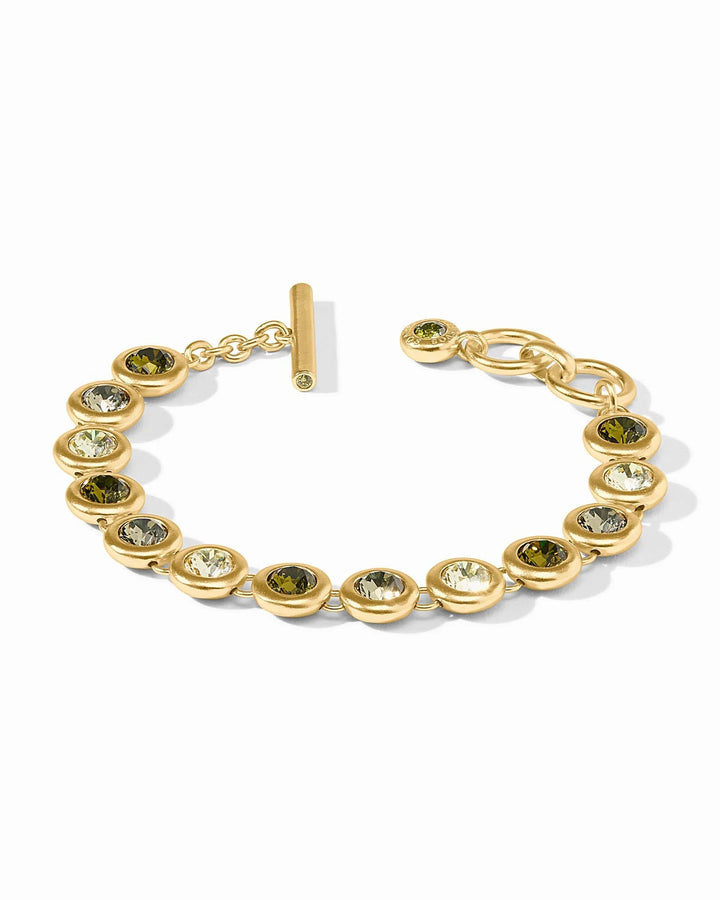 Rainbow Tennis Bracelet, Shades of Green