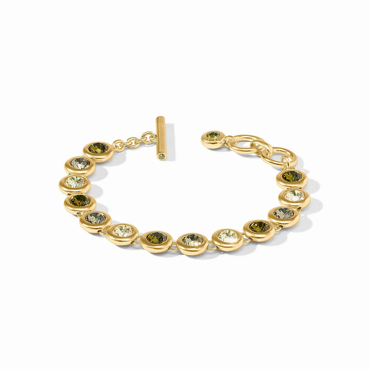 Rainbow Tennis Bracelet, Shades of Green
