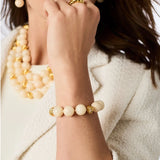 Ravello Bracelet, Gold Obsidian Black