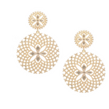 Sunburst Statement Earrings, Gold