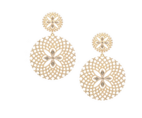 Sunburst Statement Earrings, Gold