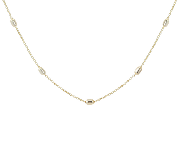 Everyday Beaded Layering Necklace, Gold