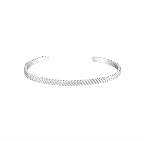 Eclipse Stacking Cuff Bracelet, Silver