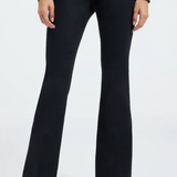 Power Stretch Pull-On Flare Jeans, Black001
