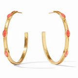 Monaco Large Hoop, Iridescent Coral