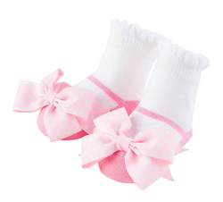 Pink Bow Mary Jane Baby Socks