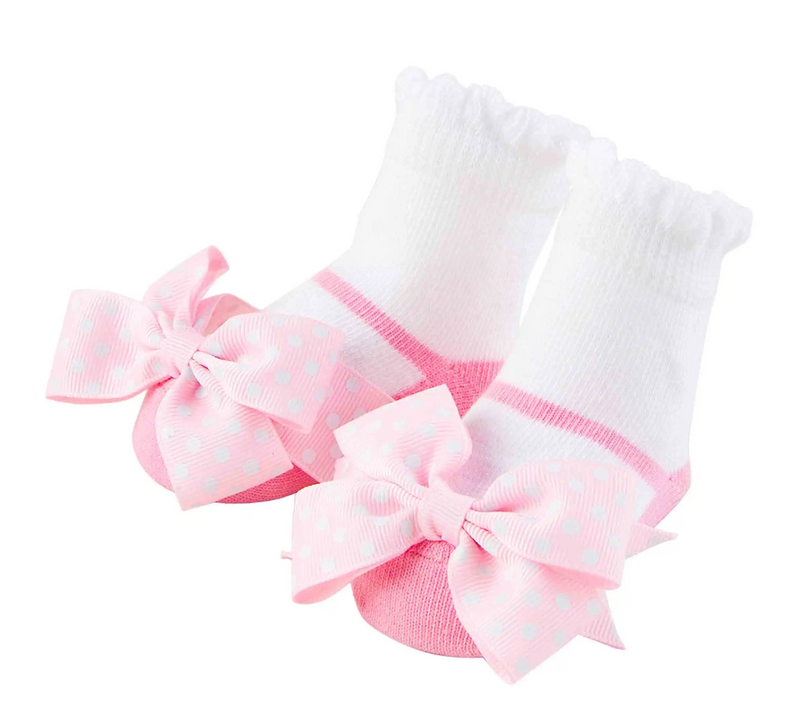 Pink Bow Mary Jane Baby Socks