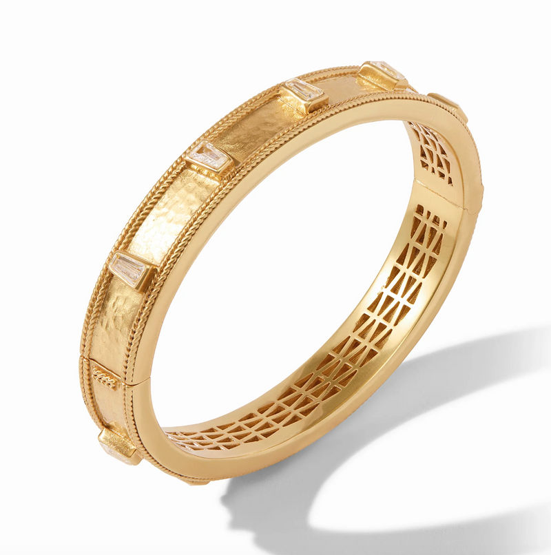 Aurora Stone Hinge Bangle, Cubic Zirconia