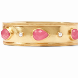 Cannes Statement Hinge Bangle, Iridescent Peony Pink