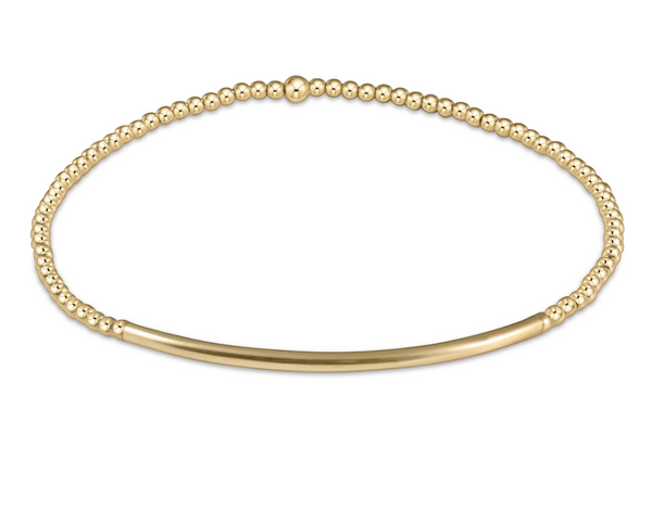 Classic Gold 2mm Bead Bracelet, Bliss Bar