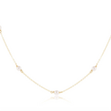 17" Choker Simplicity Chain Gold - Pearl 4mm