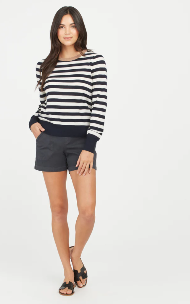 Stretch Twill Short 4", Washed Black