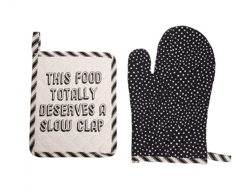 Slow Clap Pot Holder & Oven Mitt