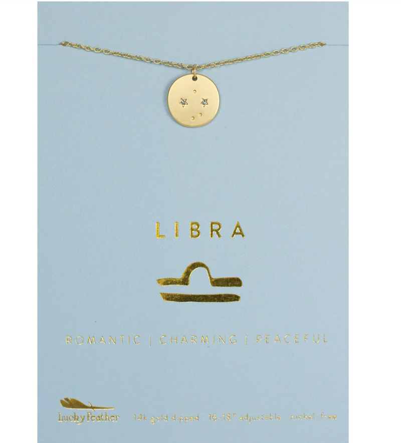 Zodiac Necklace, Libra