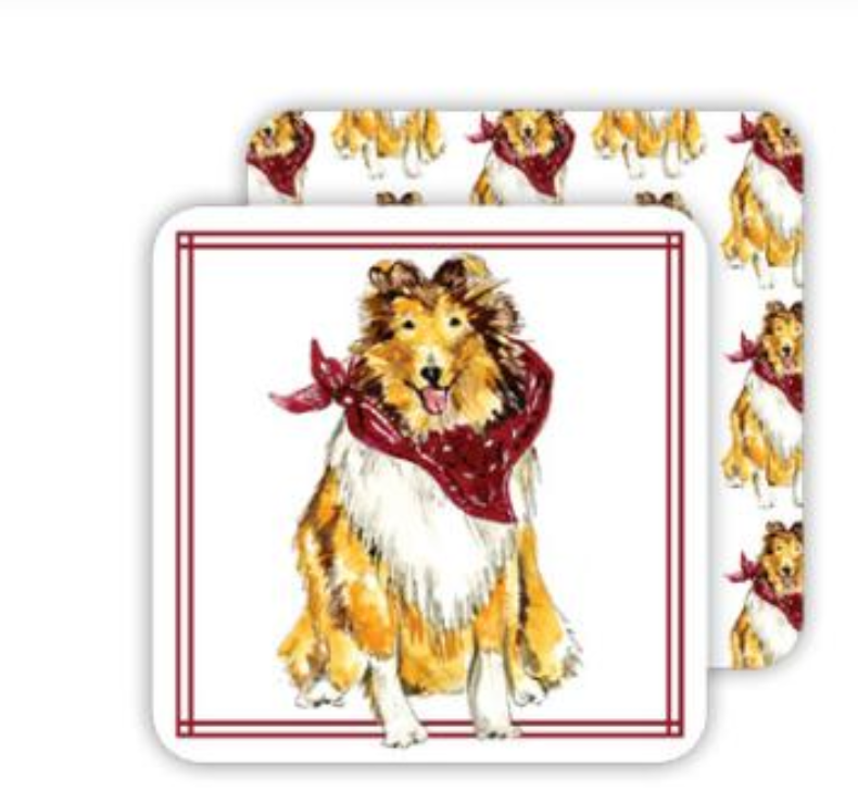 Collie Square Coaster