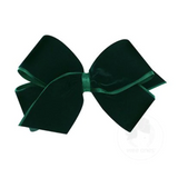 Small Classic King Velvet Bow, Forest Green