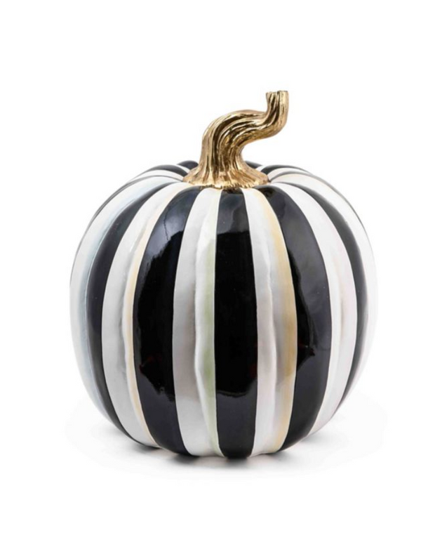 Courtly Stripe Glossy Pumpkin, Large