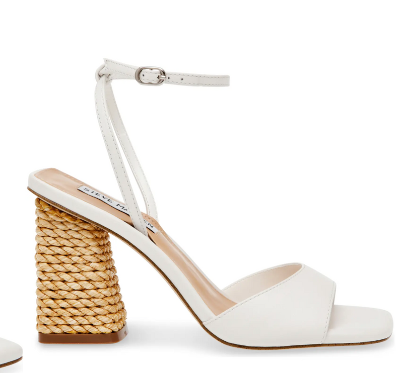 Rozlyn Heel, White Leather