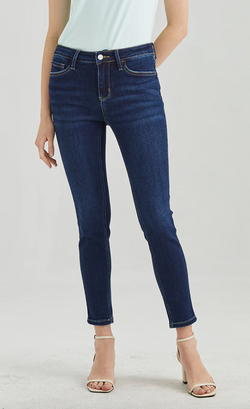 Molly Mid Rise Distressed Ankle Skinny Jeans