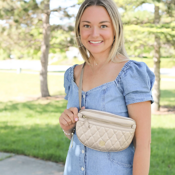 Grace Belt Bag, Gold Metallic