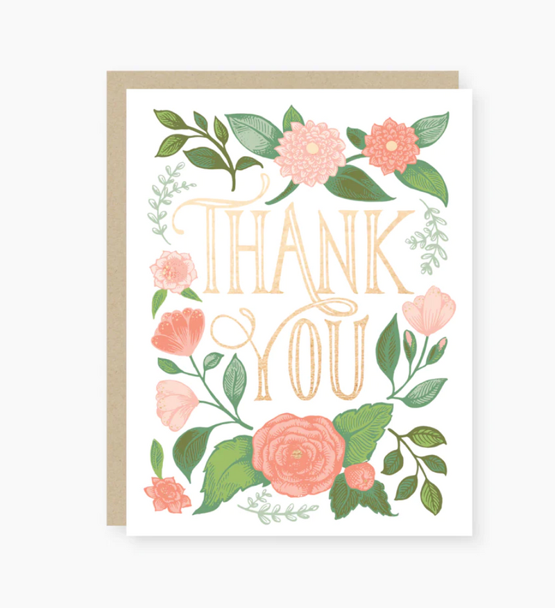 Floral Thank You Card