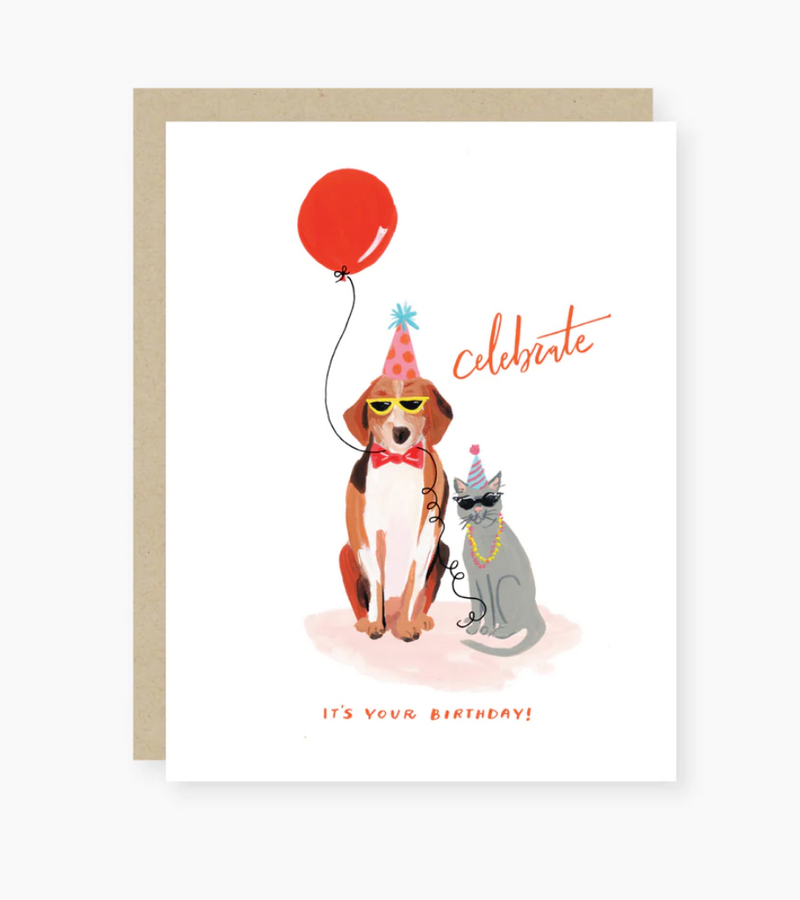 Pets In Shades Birthday Card