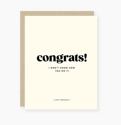 Congrats Over Achiever Card