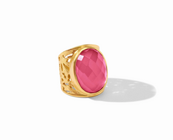 Ivy Statement Ring, Iridescent Raspberry