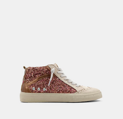 Riley Sneaker, Rose Gold Glitter