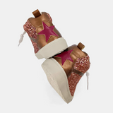 Riley Sneaker, Rose Gold Glitter