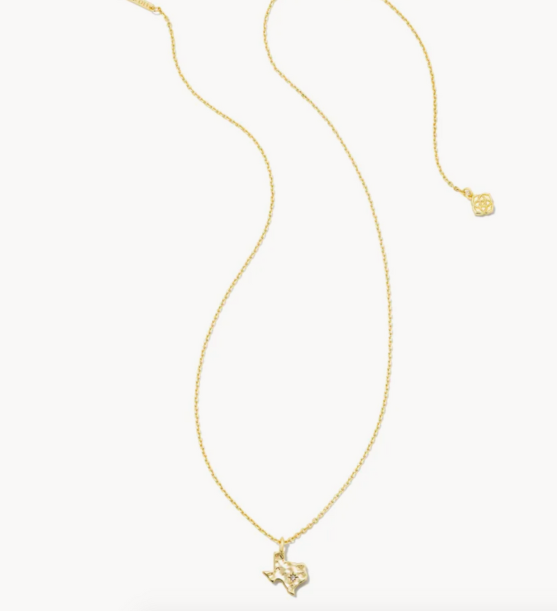 Texas Gold Short Pendant Necklace