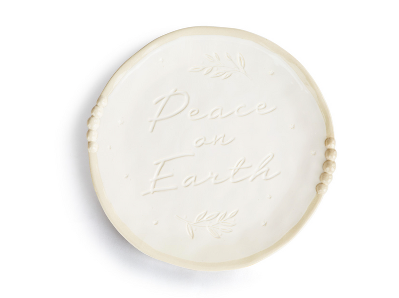 Peace on Earth Ceramic Round Plate