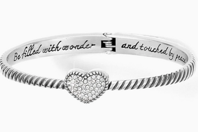 Celestia Heart Hinged Bangle