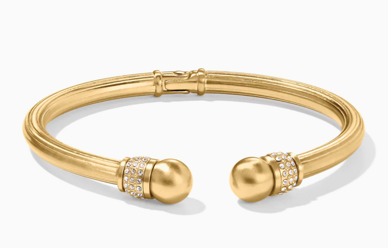 Meridian Open Hinged Bangle, Gold