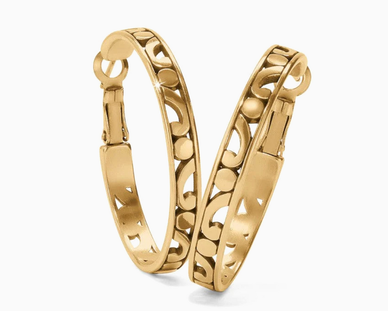 Contempo Medium Hoop, Gold