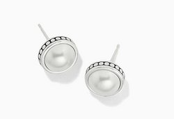 Pebble Dot Pearl Post Earrings