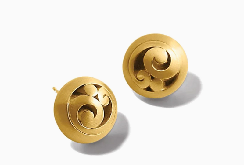Contempo Post Earrings, Gold