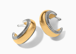 Interlok Noir Golden Small Hoop Earrings