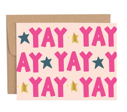 Yay Stars Greeting Card
