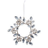 Champagne Gem Floral Wreath Ornament